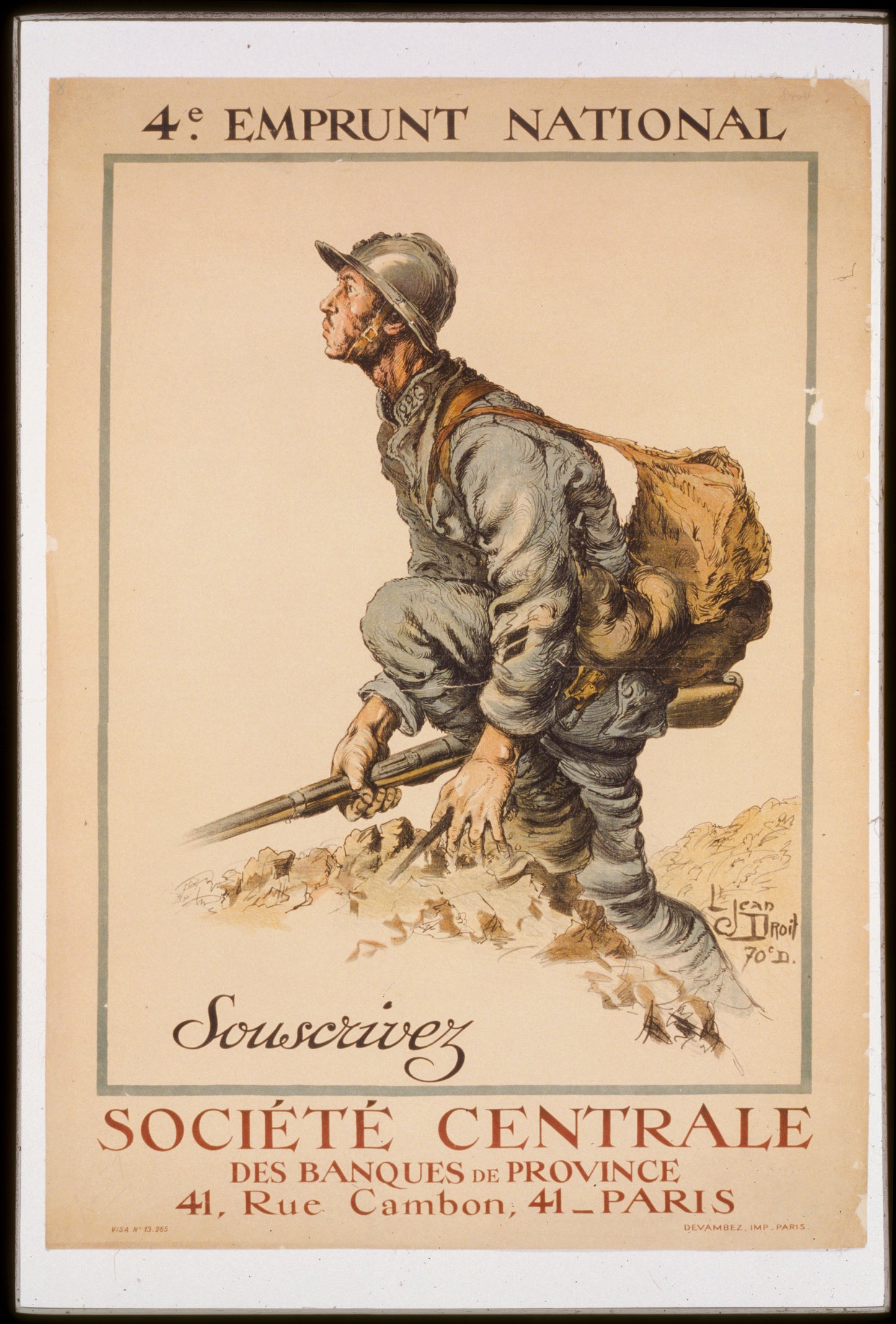 A picture of 4e Emprunt National: Souscrivez. Société Centrale des Banques de Province