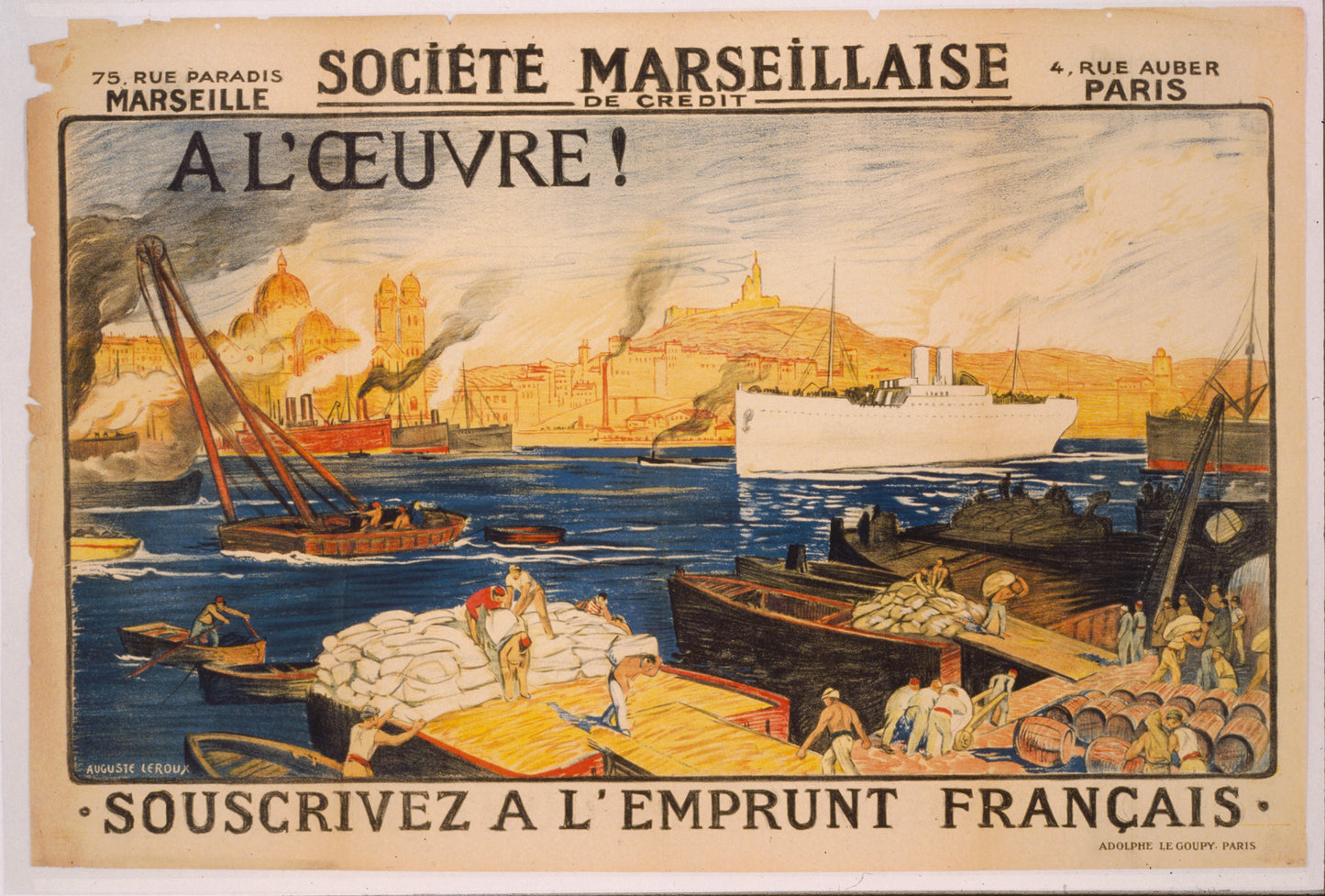 A picture of A l'oeuvre! Société Marseillaise de Crédit. Souscrivez a l'Emprunt Français