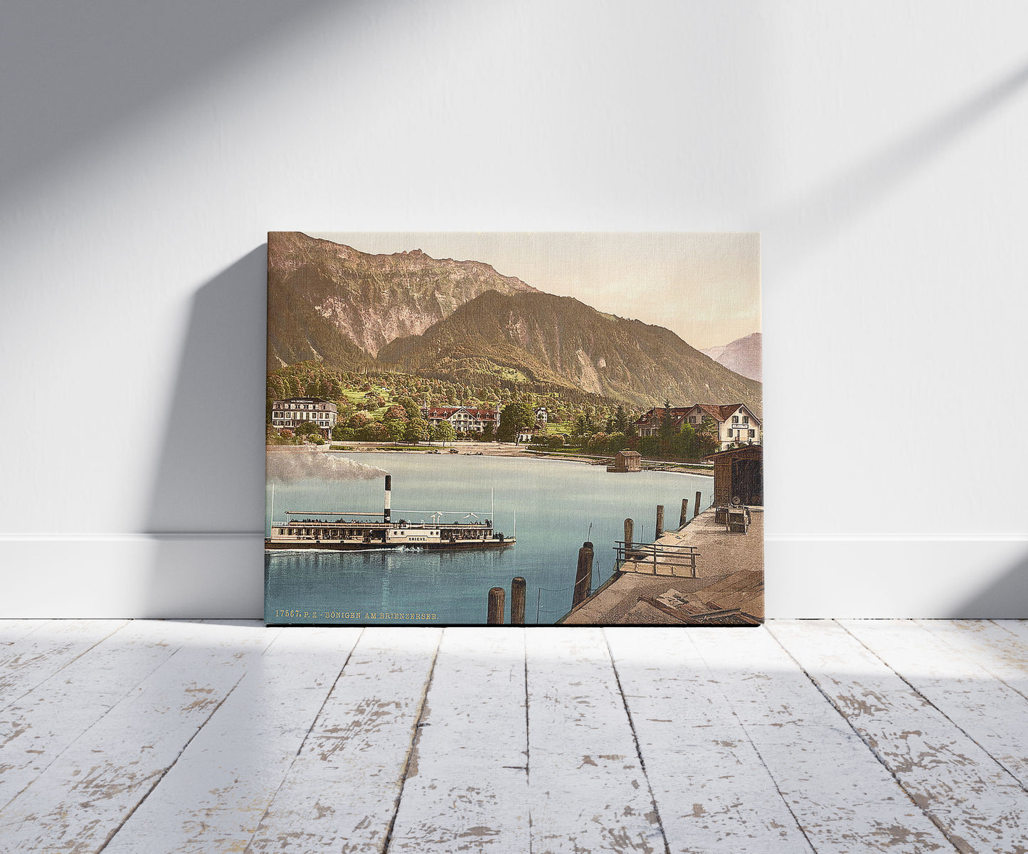 A picture of Bonigen from Brienz Lake, Bernese Oberland, Switzerland