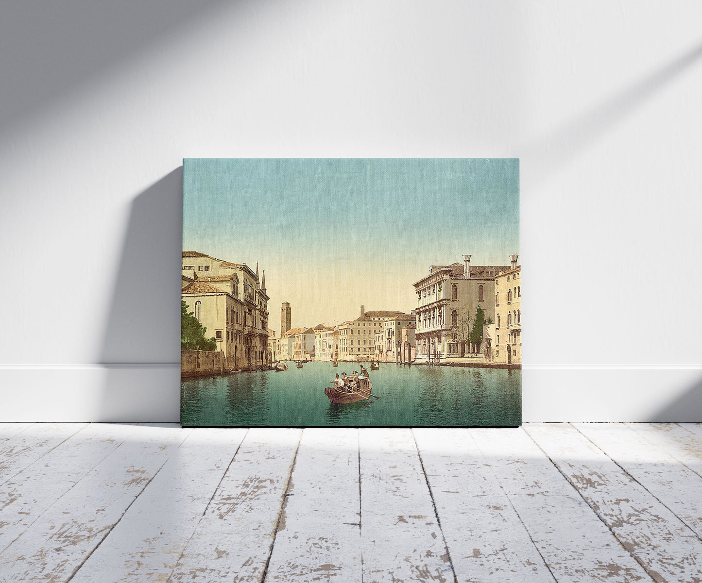 A picture of Canal and gondolas, Venice, Italy