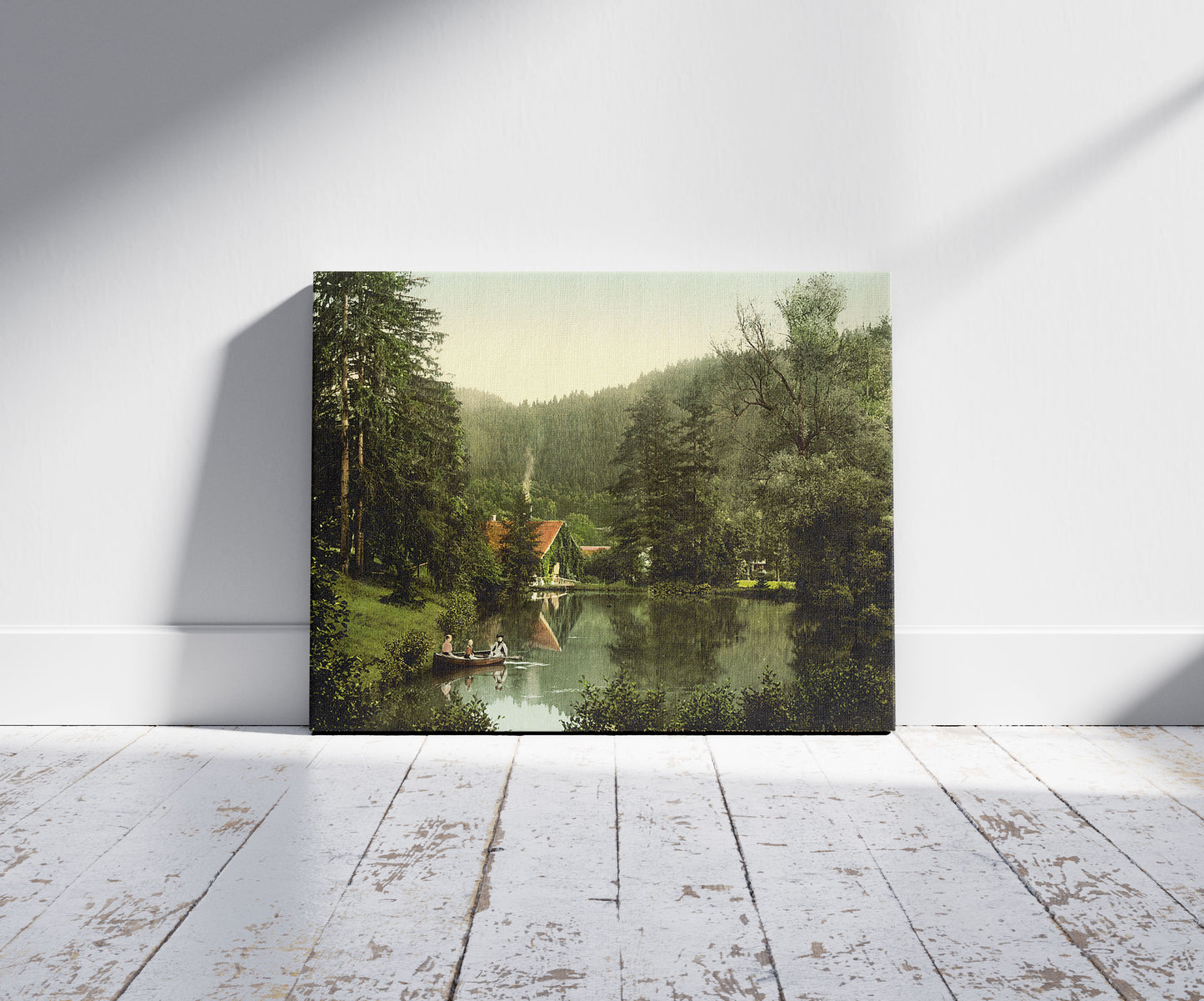 A picture of Christianental, Wernigerode, Hartz Mountains, Germany, a mockup of the print leaning against a wall