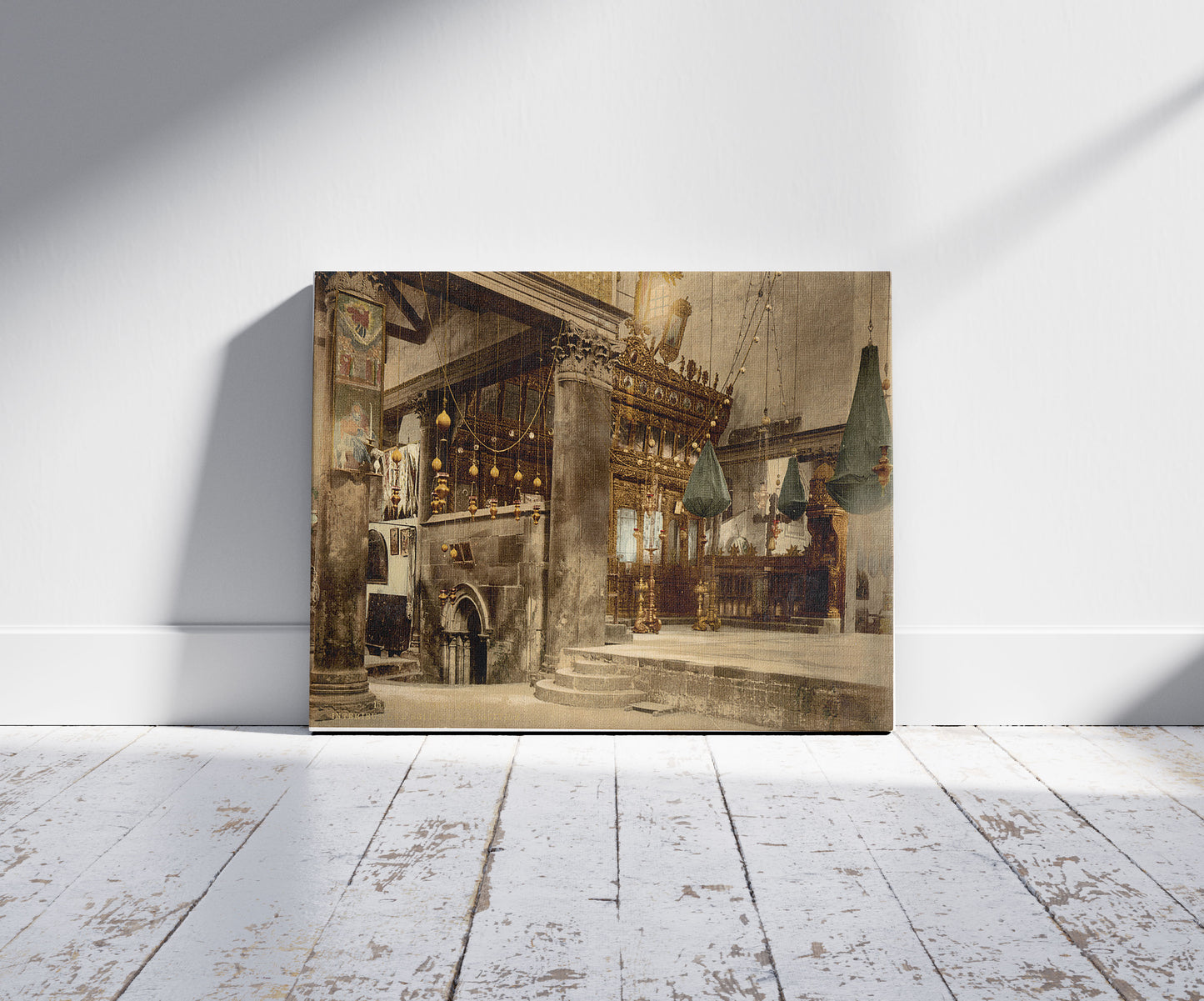 A picture of Church of the nativity (interior), Bethlehem, Holy Land, (i.e., West Bank)