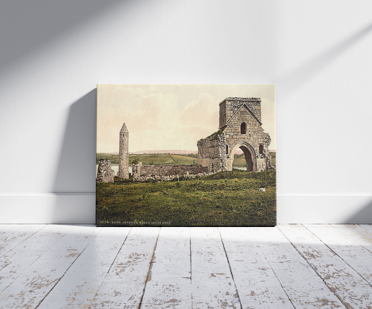 A picture of Devenish Island ruins, Lough Erne. County Fermanagh, Ireland