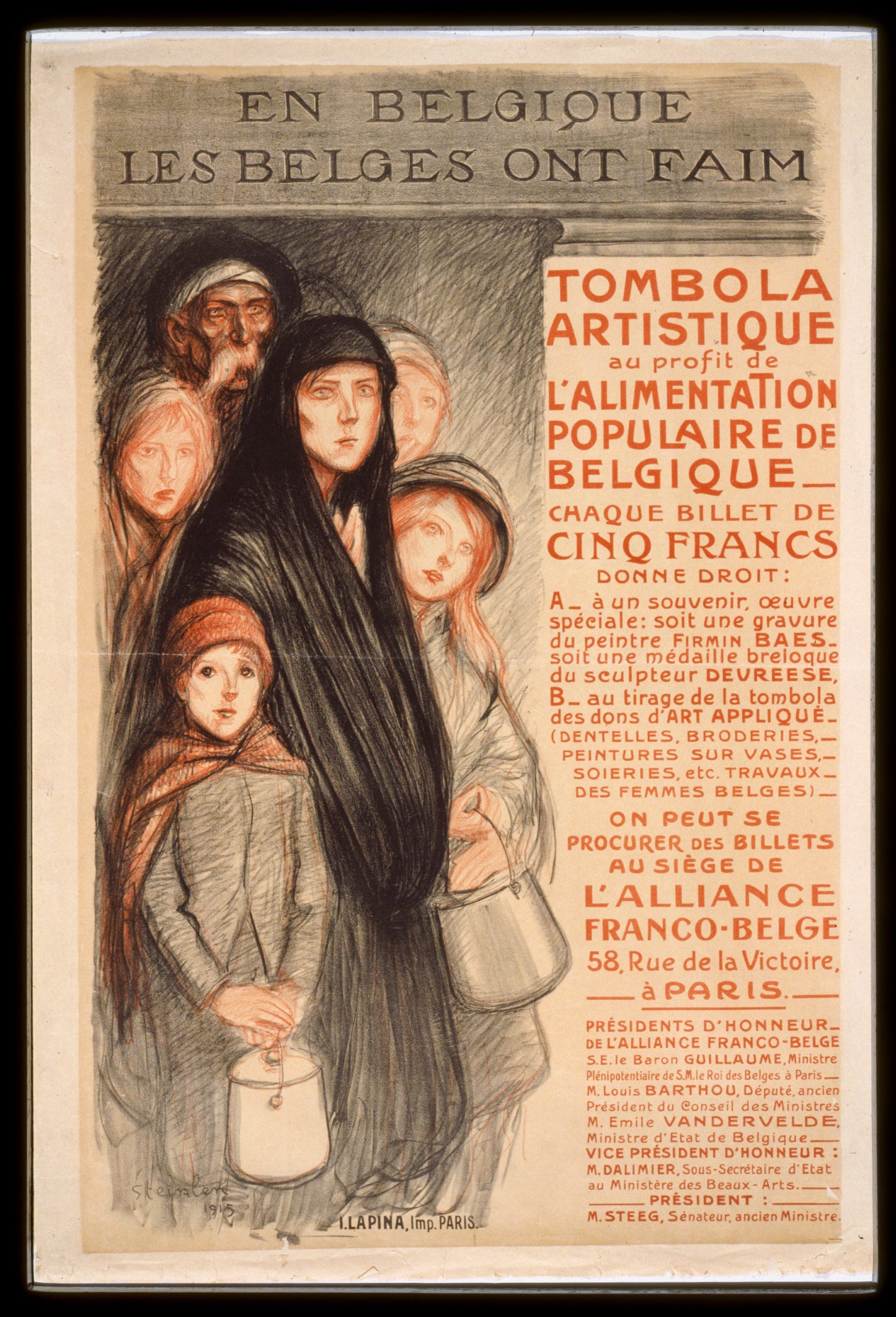 A picture of En Belgique les Belges ont faim. Tombola artistique . . .