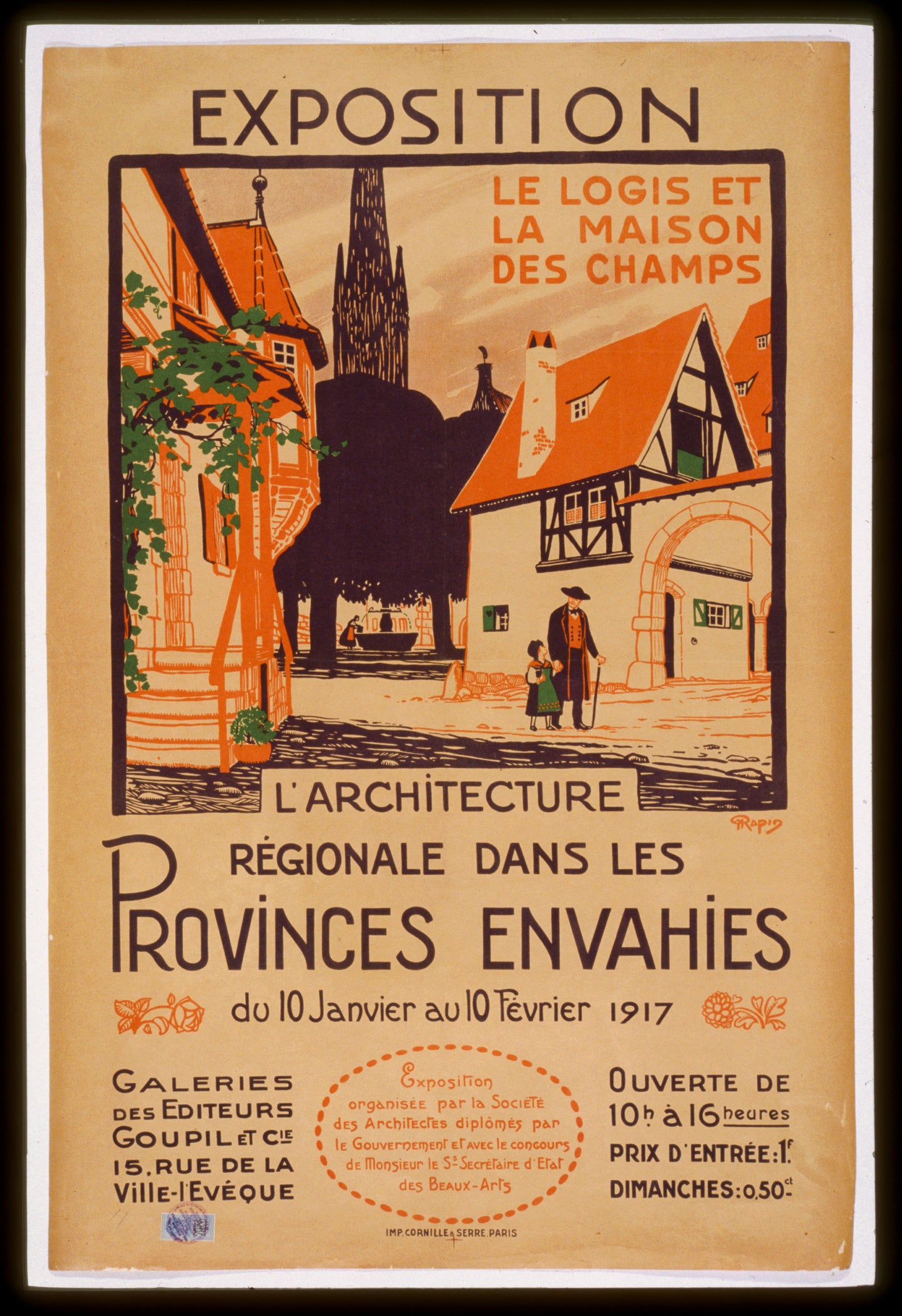 A picture of Exposition. L'architecture régionale dans les provinces envahies . . . du 10 janvier au 10 février 1917