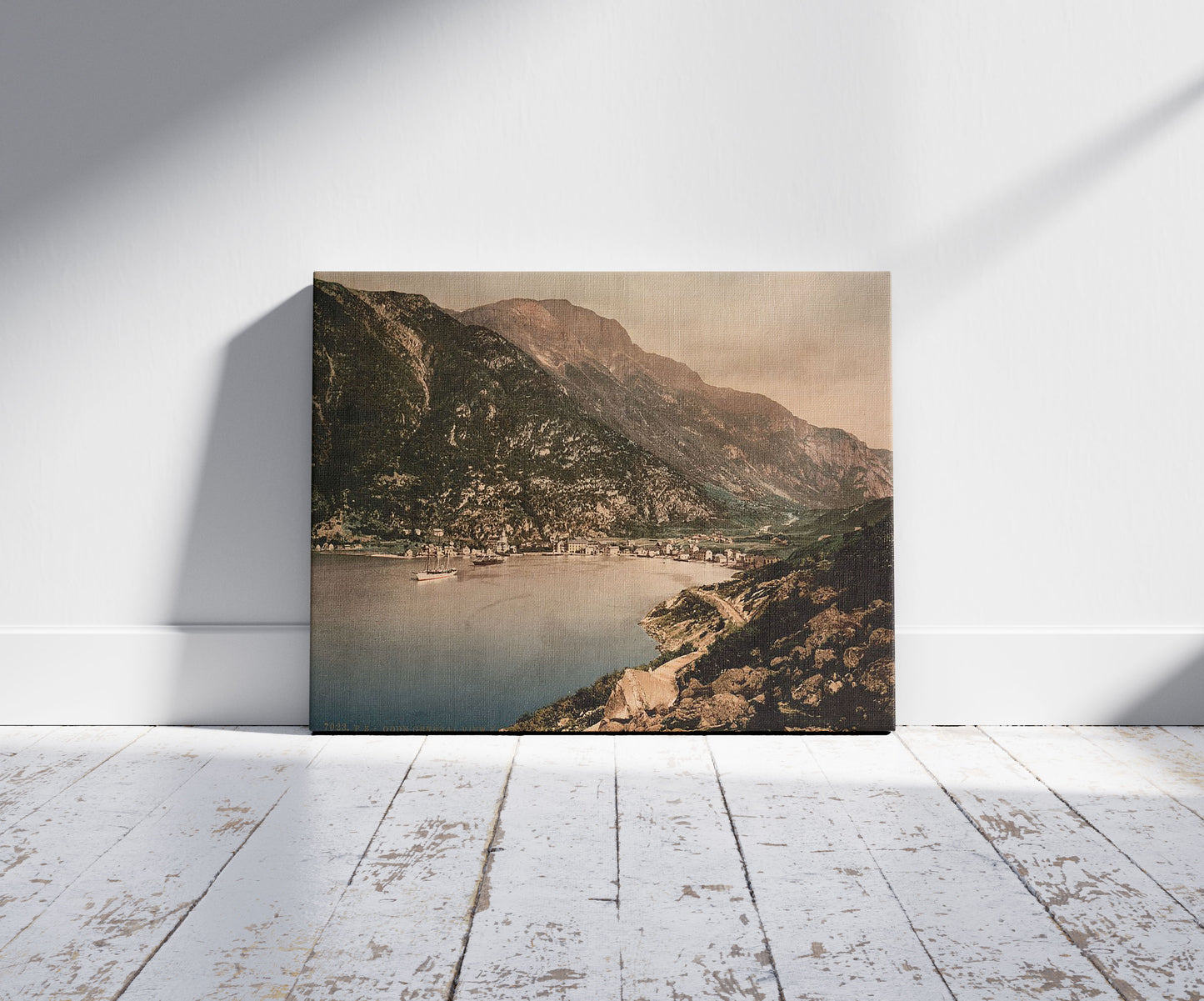 A picture of General view from fjord, Odde (i.e. Odda), Hardanger Fjord, Norway