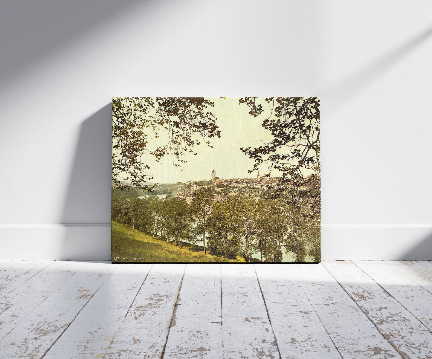 A picture of General view of the town, with Kirchenfeld Bridge, as seen from Muristalden, Berne, Switzerland
