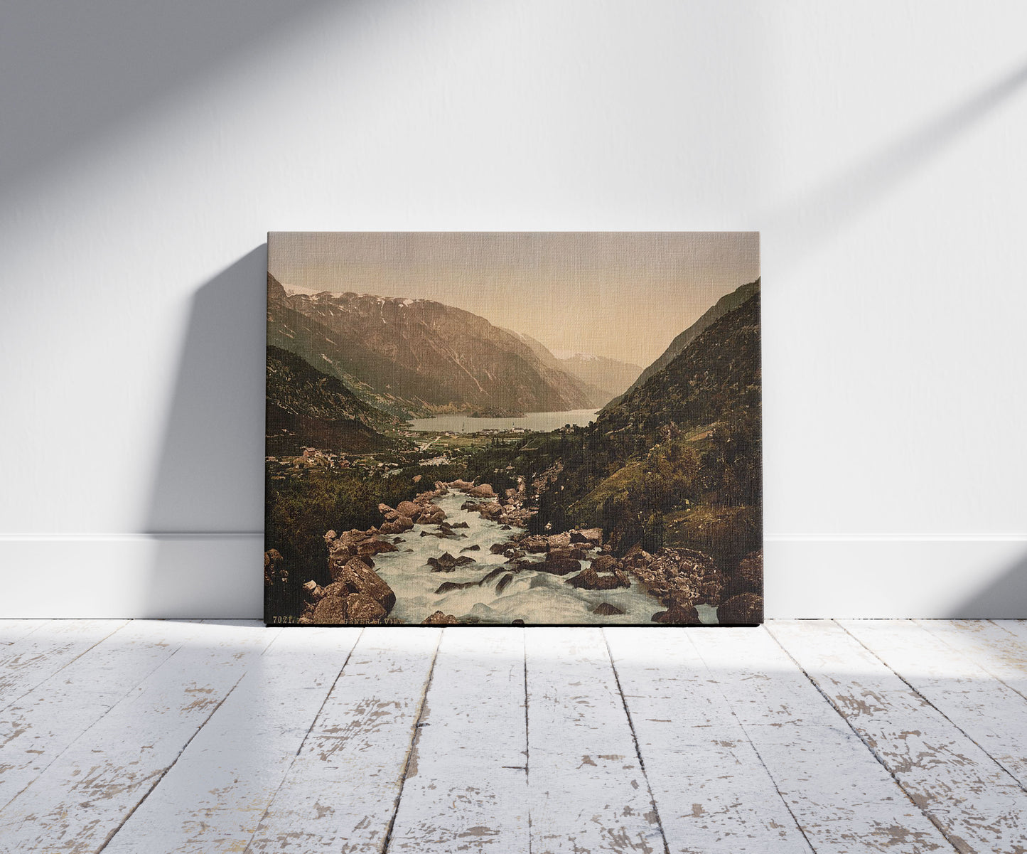 A picture of General view towards Odde (i.e. Odda), Hardanger Fjord, Norway