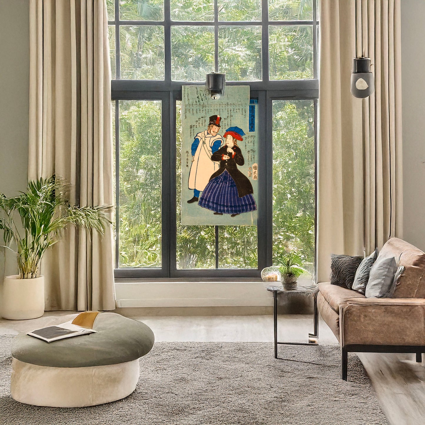 A picture of Gokakoku no uchi: Roshiyajin, a mockup of the print leaning against a wall