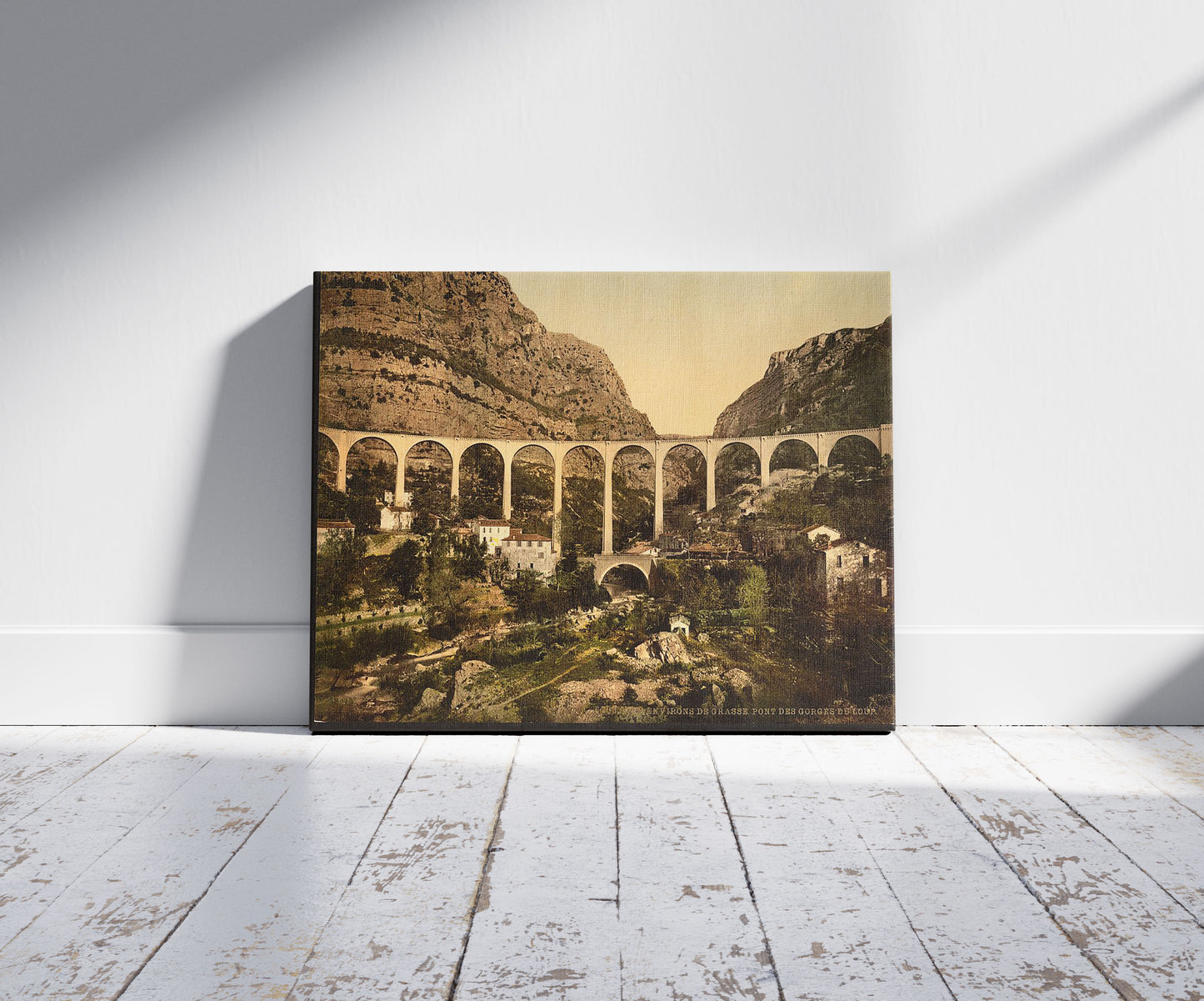 A picture of Gourdon, gorge of the wolf, the bridge, Grasse, France