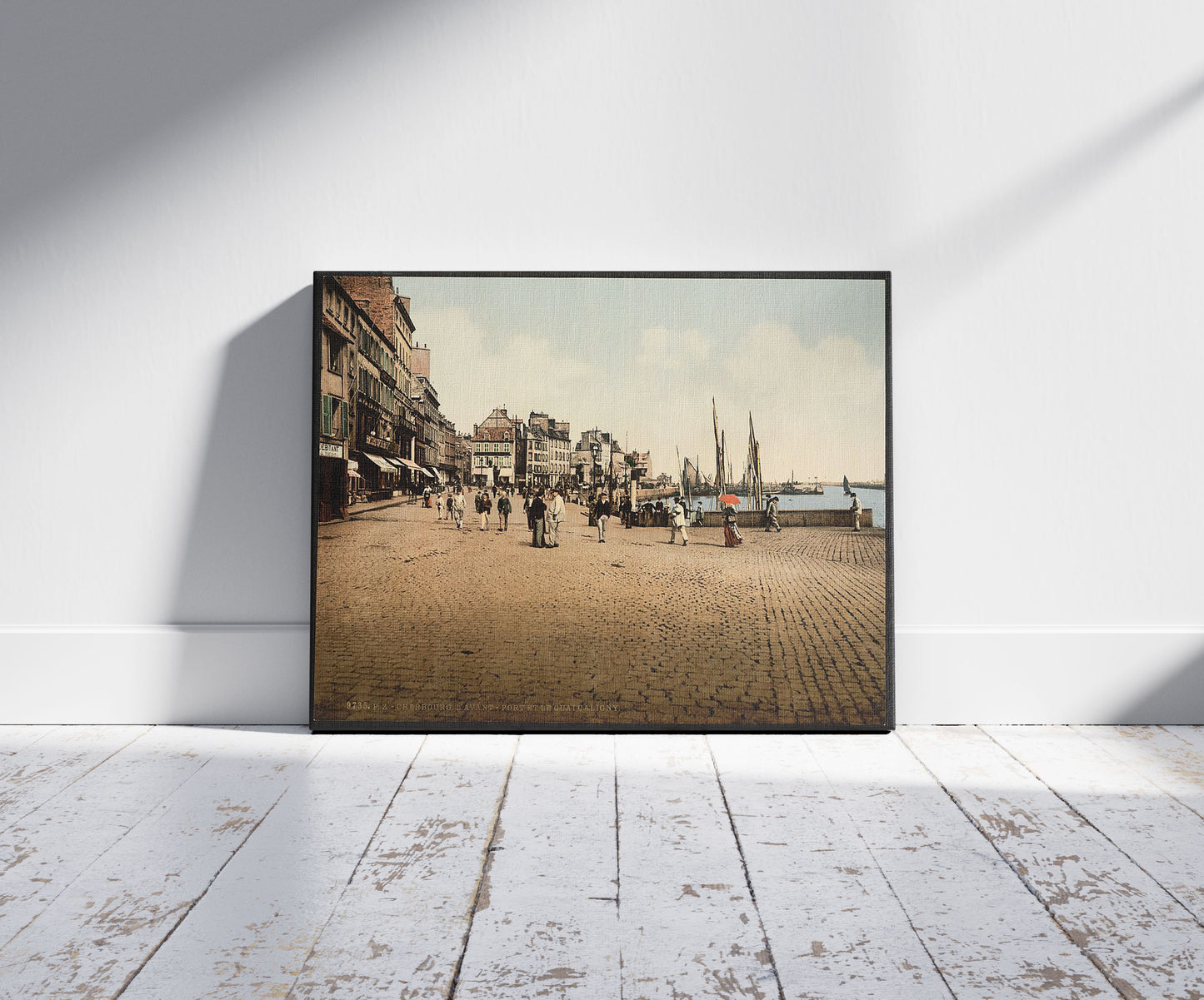 A picture of Harbor and Caligny quay, Cherbourg, France