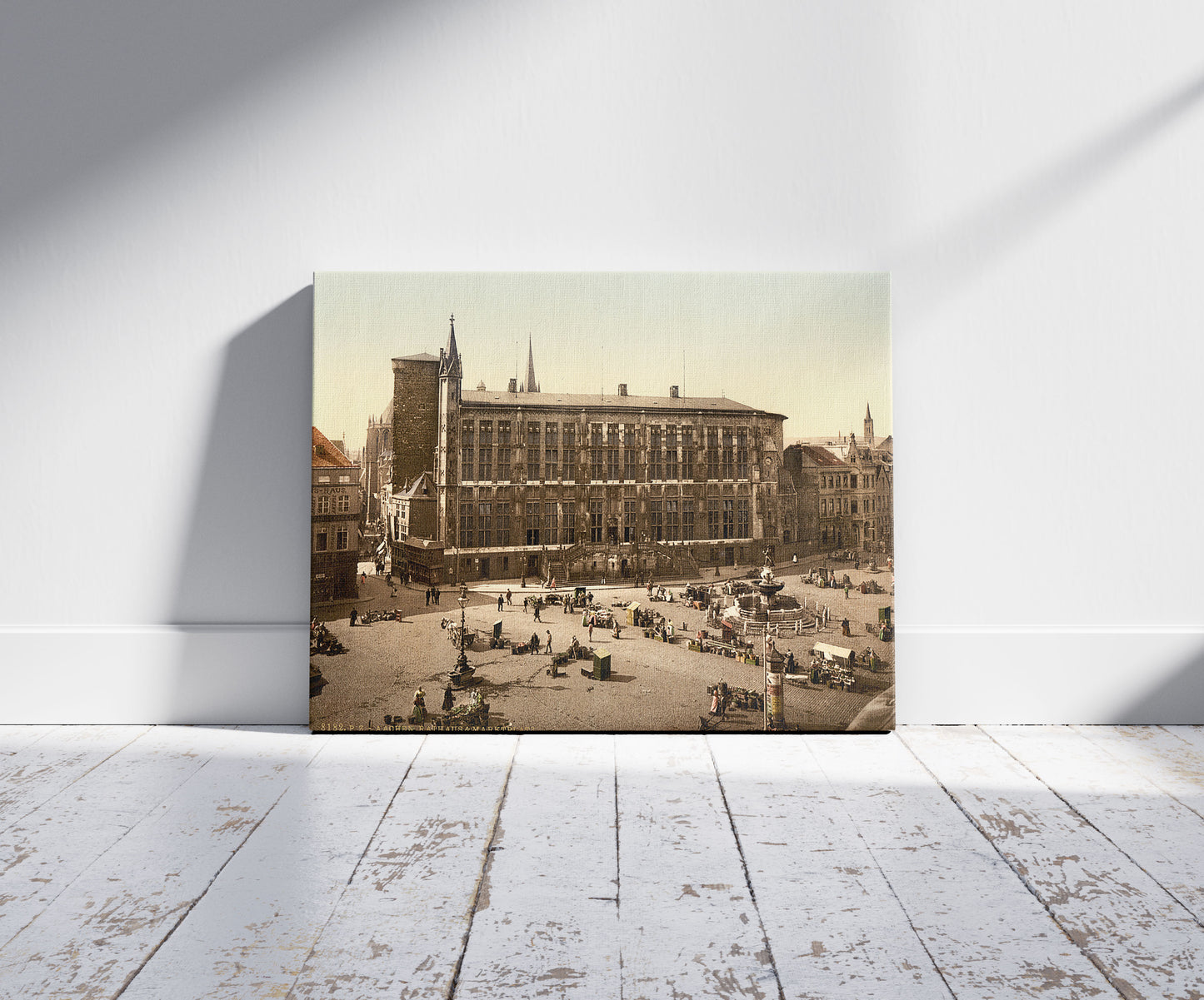 A picture of Hotel de Ville and market place, Aachen, the Rhine, Germany