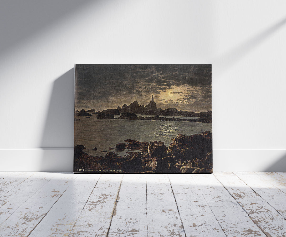 A picture of Jersey, Corbiere Lighthouse by moonlight, Channel Islands