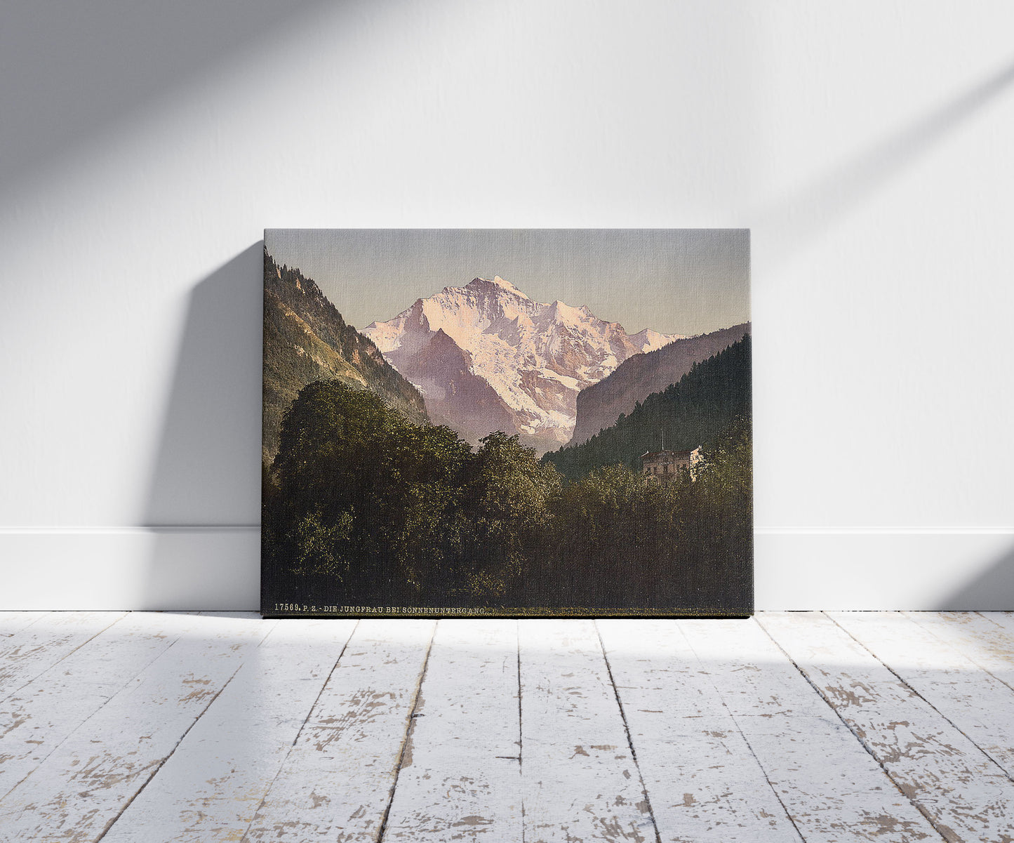 A picture of Jungfrau, at sunset, Bernese Oberland, Switzerland