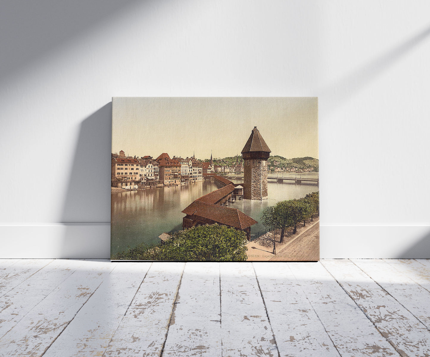 A picture of Kapellbrücke and Wasserturm, Lucerne, Switzerland