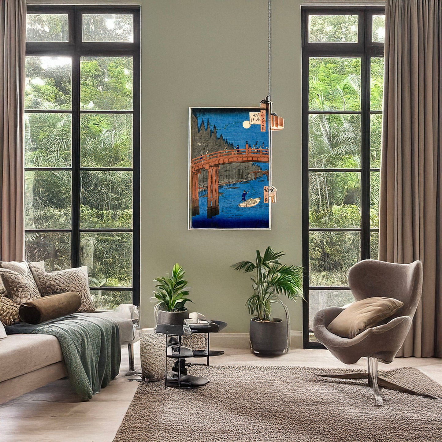 A picture of Kyōbashi takegashi, a mockup of the print leaning against a wall