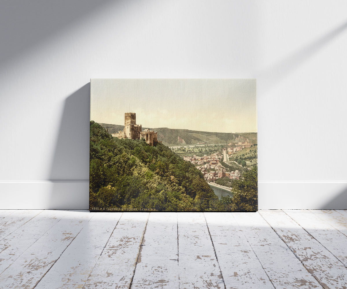 A picture of Lahneck and Nieder-Lahnstein Castle, Hesse-Nassau, Germany