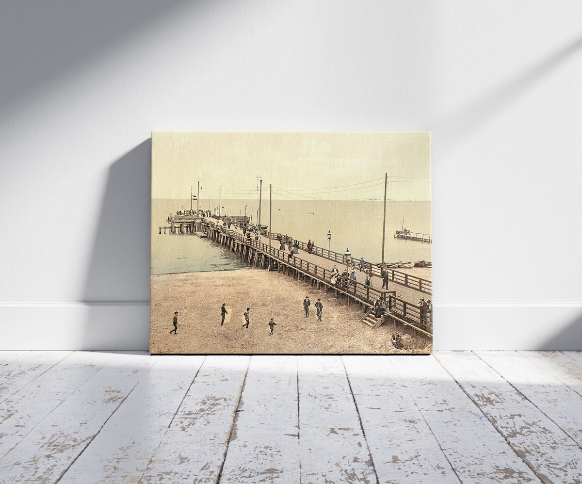 A picture of Landing pier, Zoppot, West Prussia, Germany (i.e., Sopot, Poland)