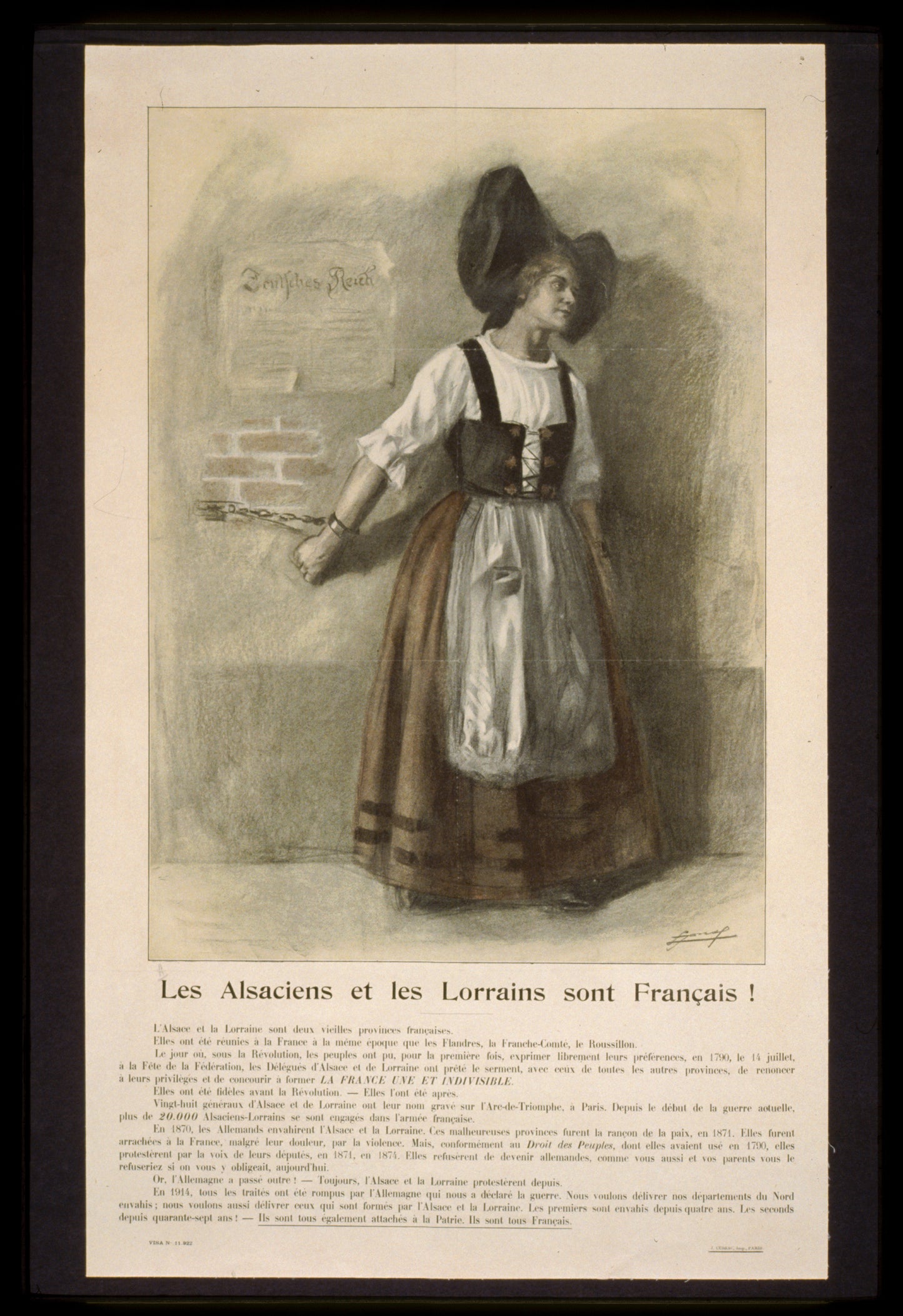 A picture of Les Alsacians et les Lorrains sont Français!
