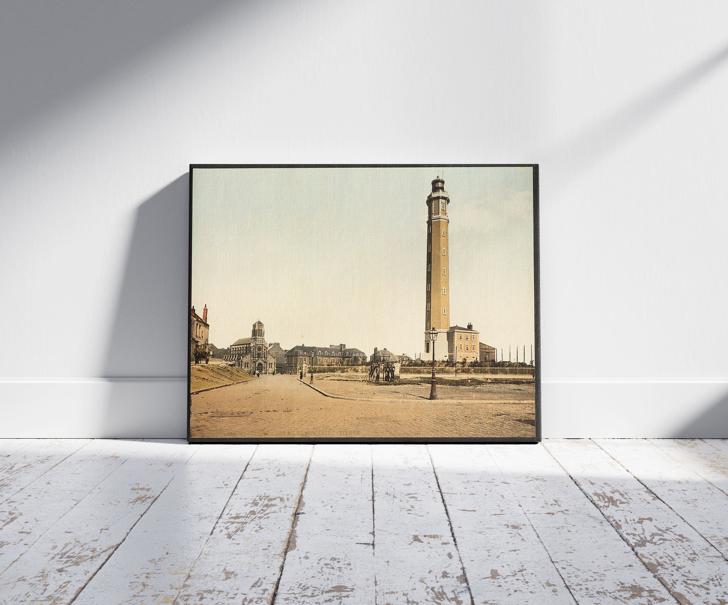A picture of Lighthouse and St. Peter's church, Calais, France