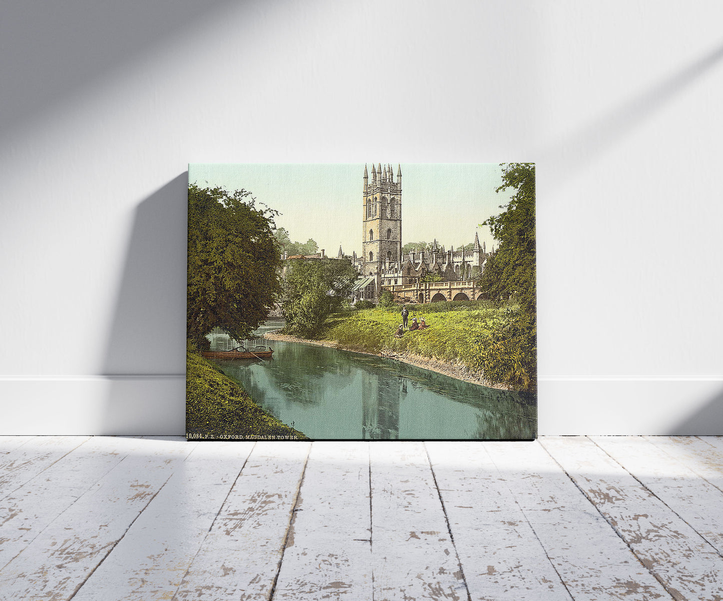 A picture of Magdalen Tower, from the river, Oxford, England