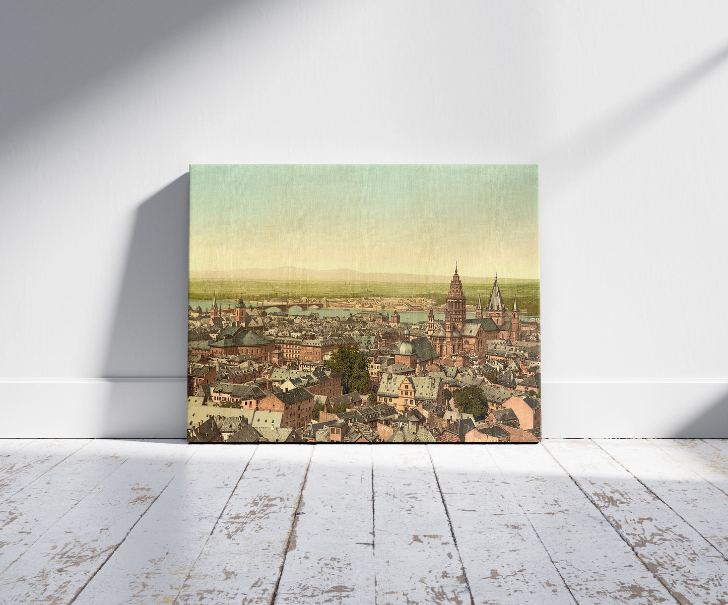 A picture of Mainz, towards the Rhine, the Rhine, Germany