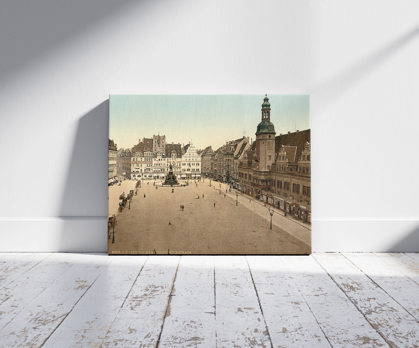 A picture of Market place and Hotel de Ville, Leipsig (i.e., Leipzig), Saxony, Germany