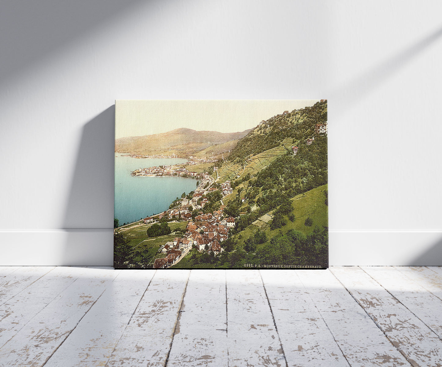 A picture of Montreux. View from Chambebaud, Geneva Lake, Switzerland