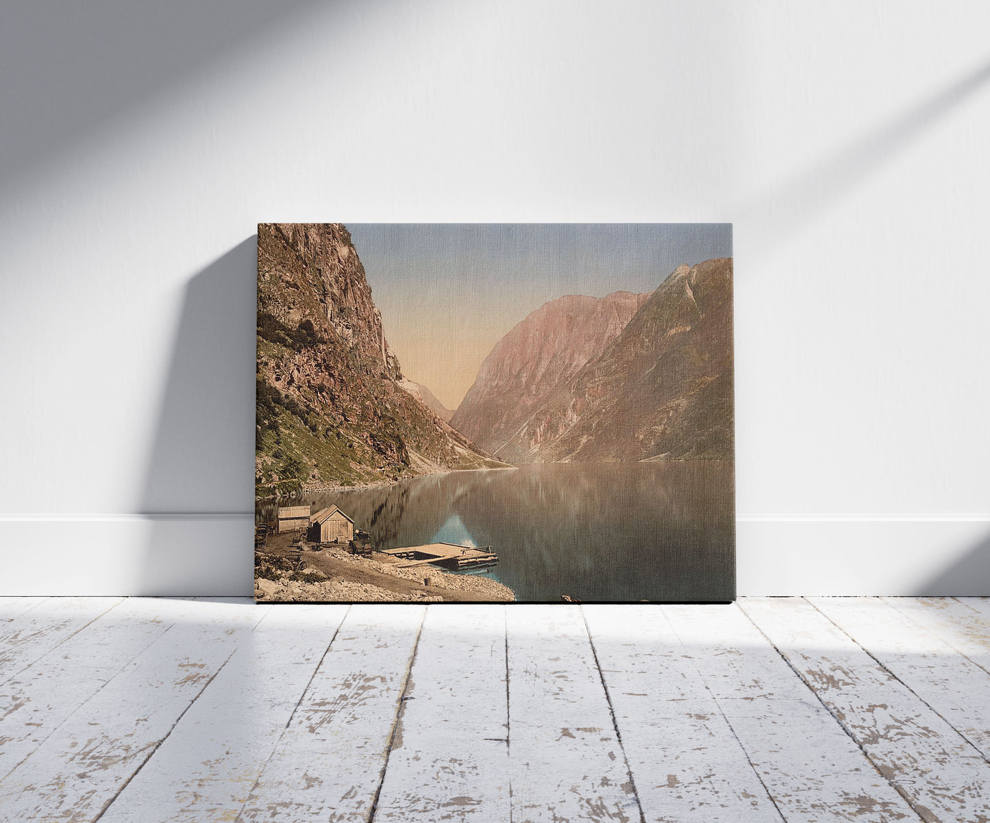 A picture of Naerofjord (i.e., Nærøyfjord) from Gudvangen, Sognefjord, Norway