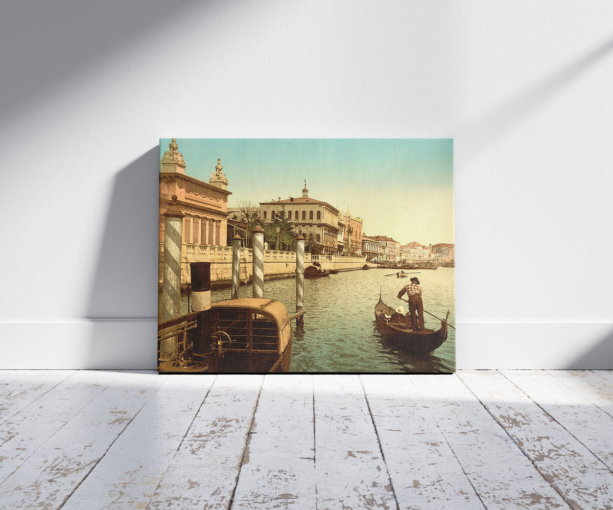 A picture of Near St. Mark's, Venice, Italy, a mockup of the print leaning against a wall