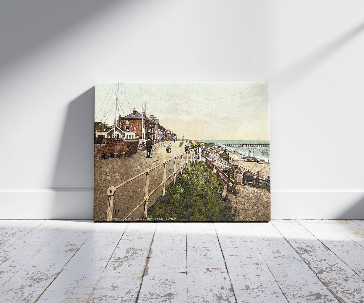 A picture of Parade (i.e., promenade) and Coast Guard Station, Southwold, England