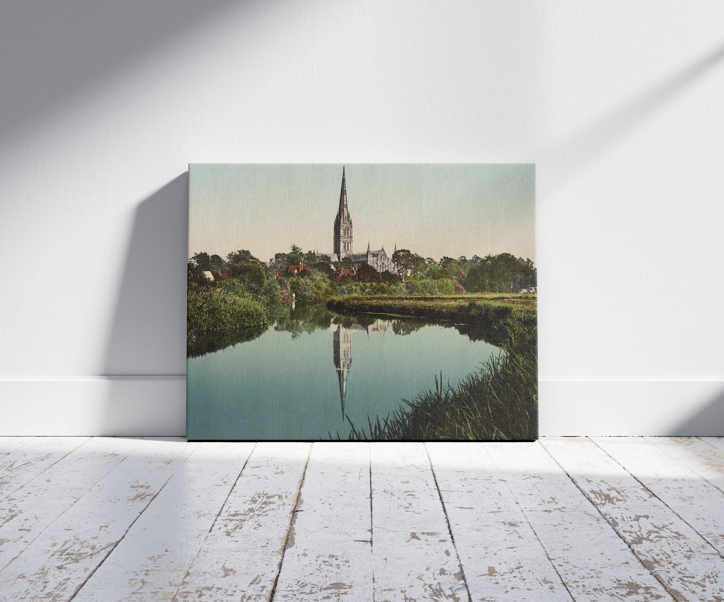 A picture of Salisbury Cathedral From River