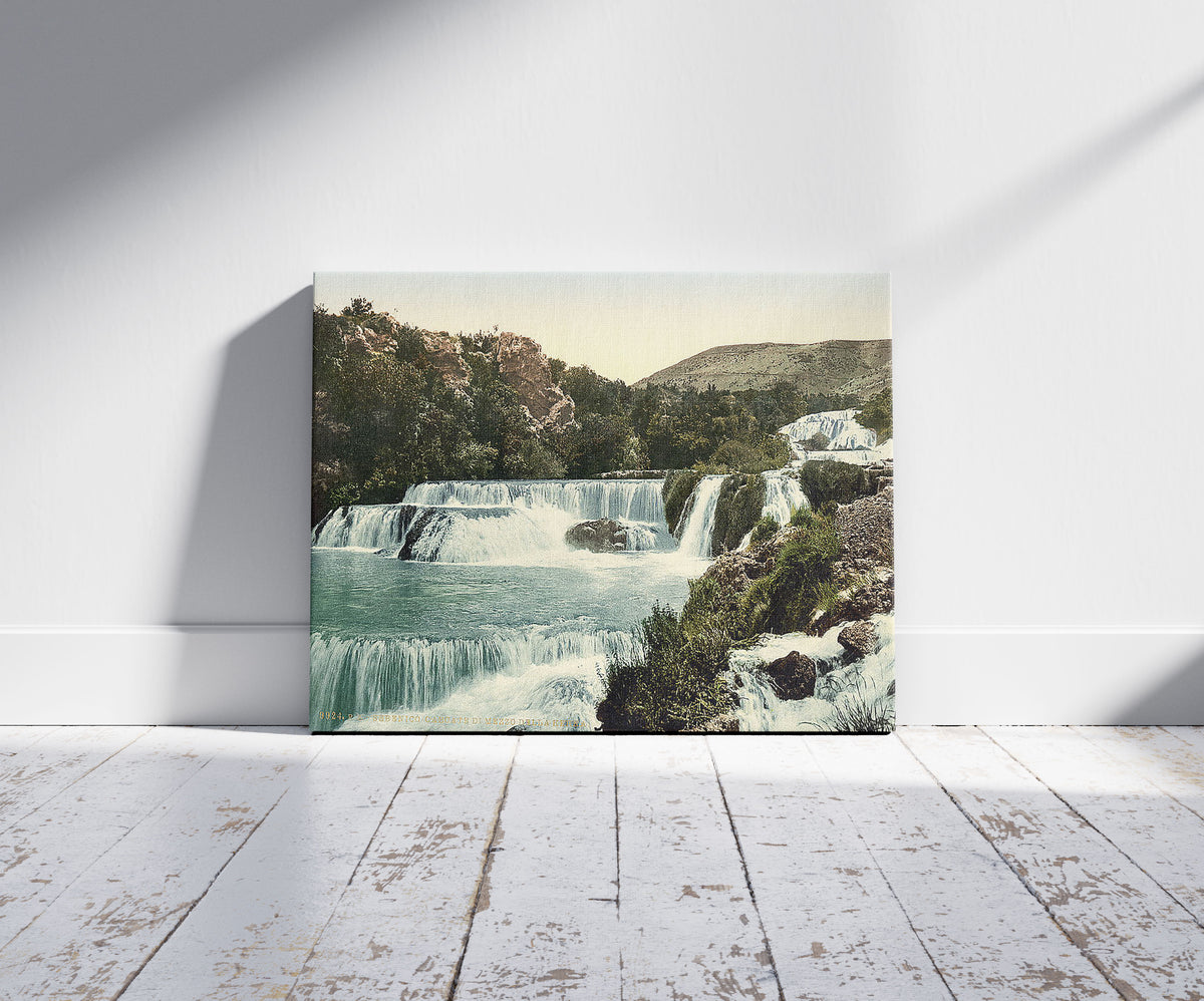 A picture of Sebenico, middle falls of the Kerka, Dalmatia, Austro-Hungary