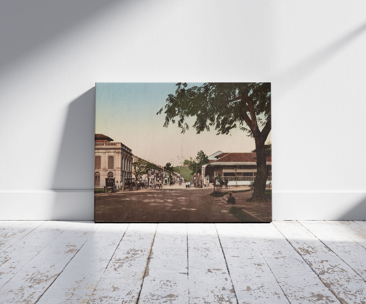 A picture of Singapore. High Street with Hotel Europe