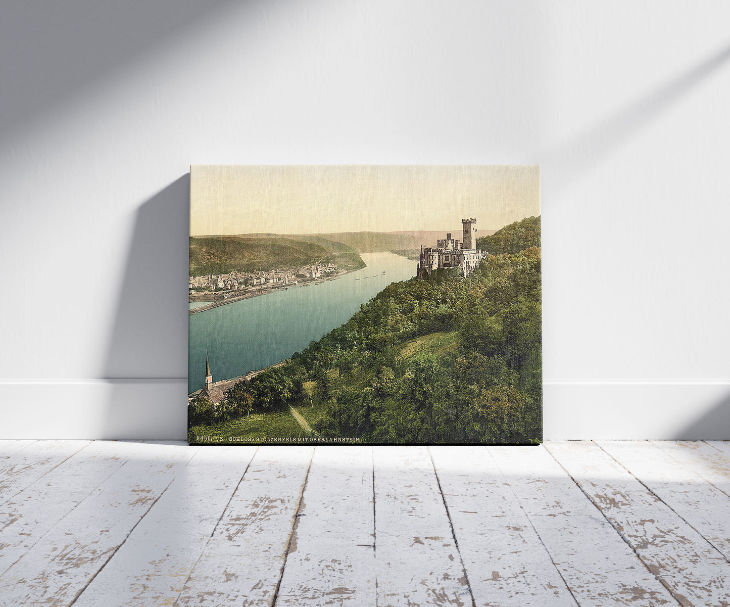 A picture of Stolzenfels Castle and Oberlahnstein, the Rhine, Germany