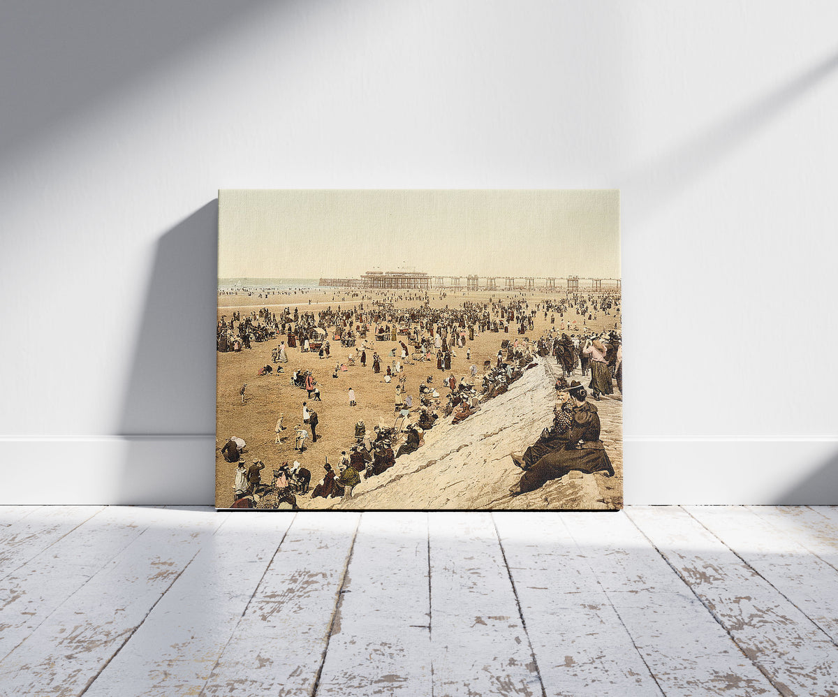 A picture of The beach with North Pier, Blackpool, England