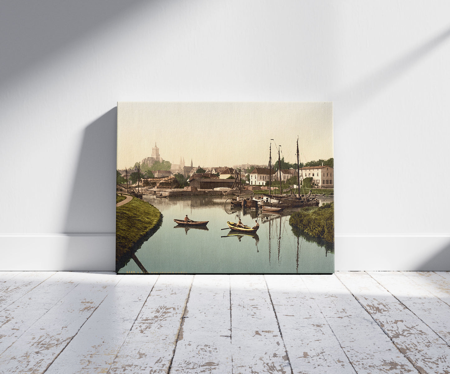 A picture of Town and harbor, Cleves, Westphalia, Germany