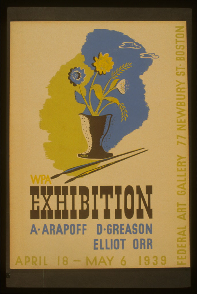 A picture of WPA exhibition A. Arapoff, D. Greason, Elliot, Orr.