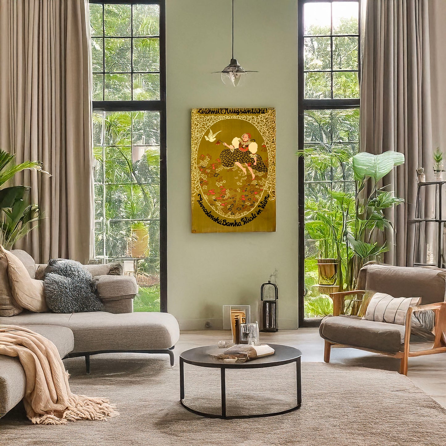 A picture of Zeichnet 7. Kriegsanleihe!, a mockup of the print leaning against a wall