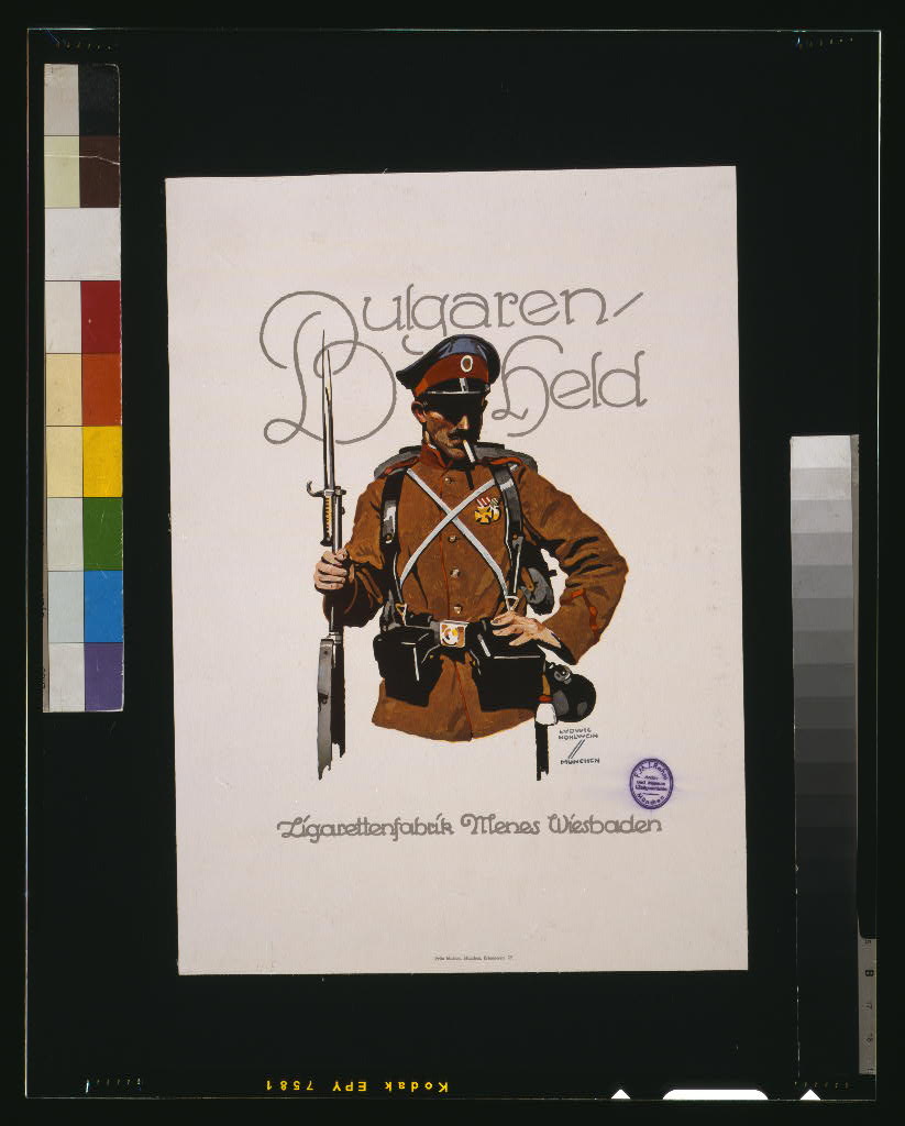 A picture of Bulgaren-Held; Zigarettenfabrik Menes, Wiesbaden