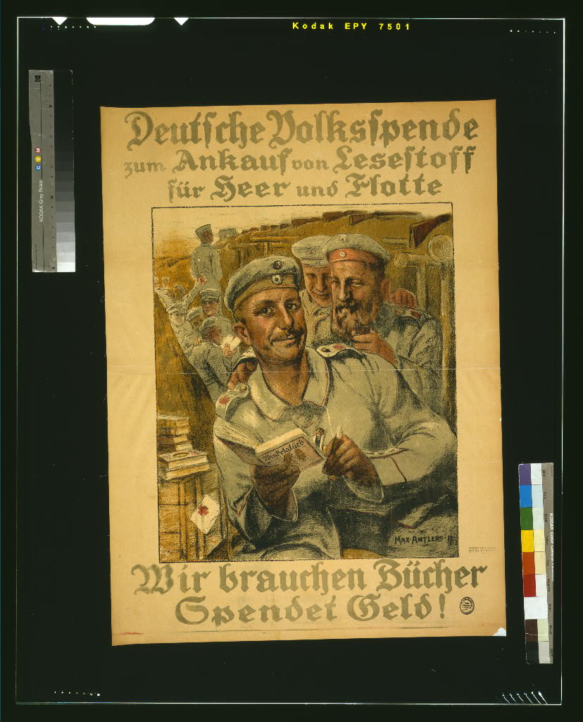 A picture of Deutsche Volksspende zum Ankauf von Lesestoff für Heer und Flotte