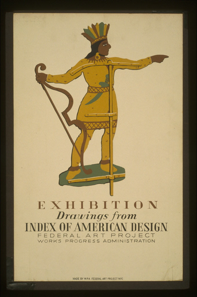 A picture of Exhibition - drawings from Index of American Design Federal Art Project Works Progress Administration.