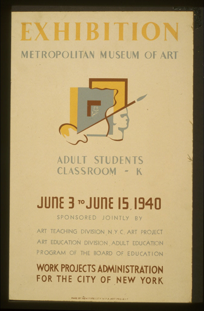 A picture of Exhibition - Metropolitan Museum of Art Adult students classroom - K.