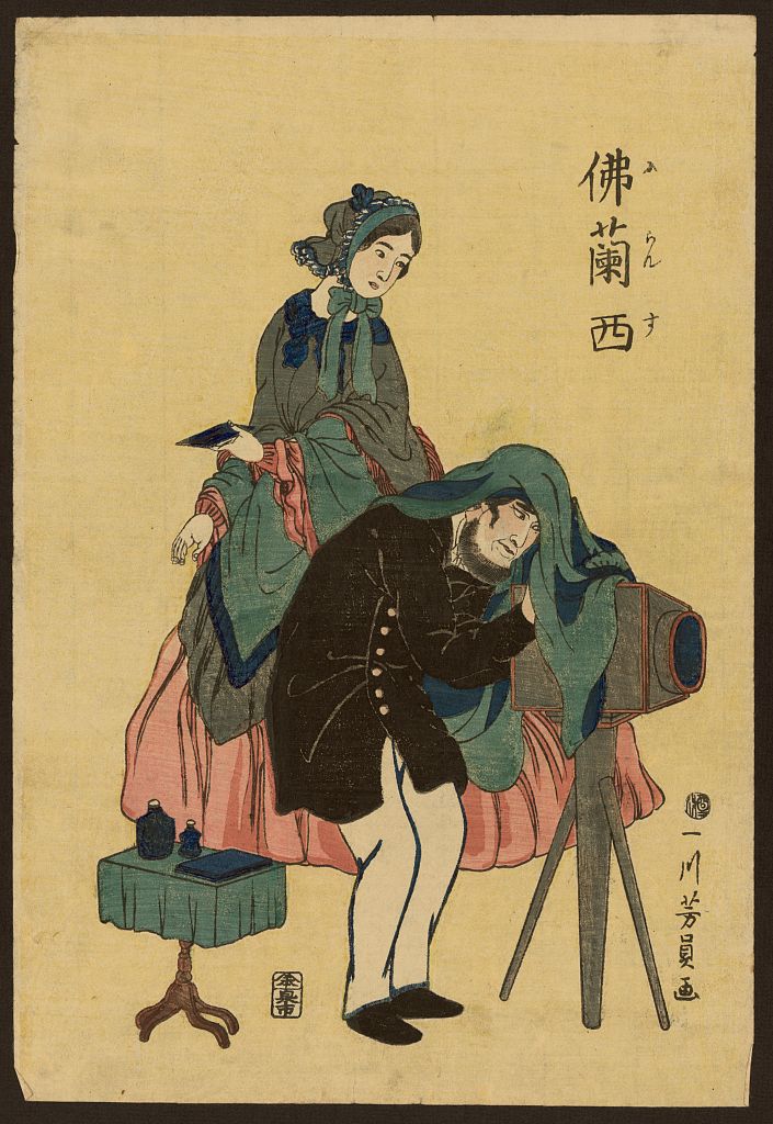 A picture of French photographer in old Yokohama