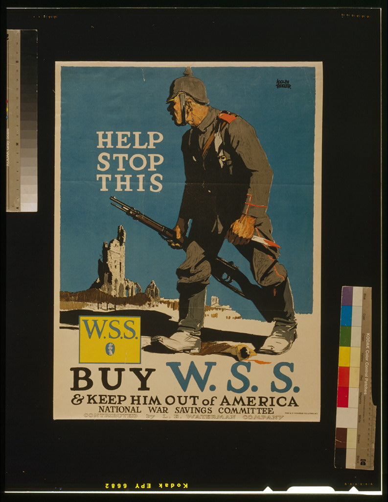 A picture of Help stop this - Buy War Savings Stamps & keep him out of America