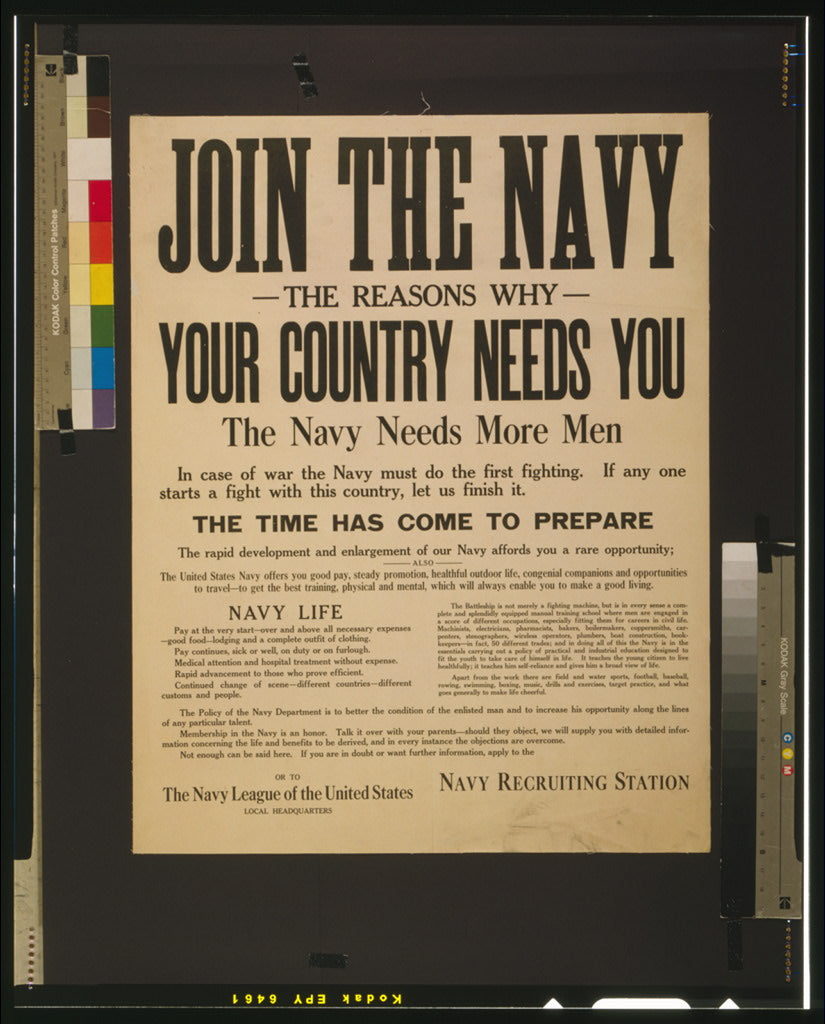 A picture of Join the Navy Your country needs you.