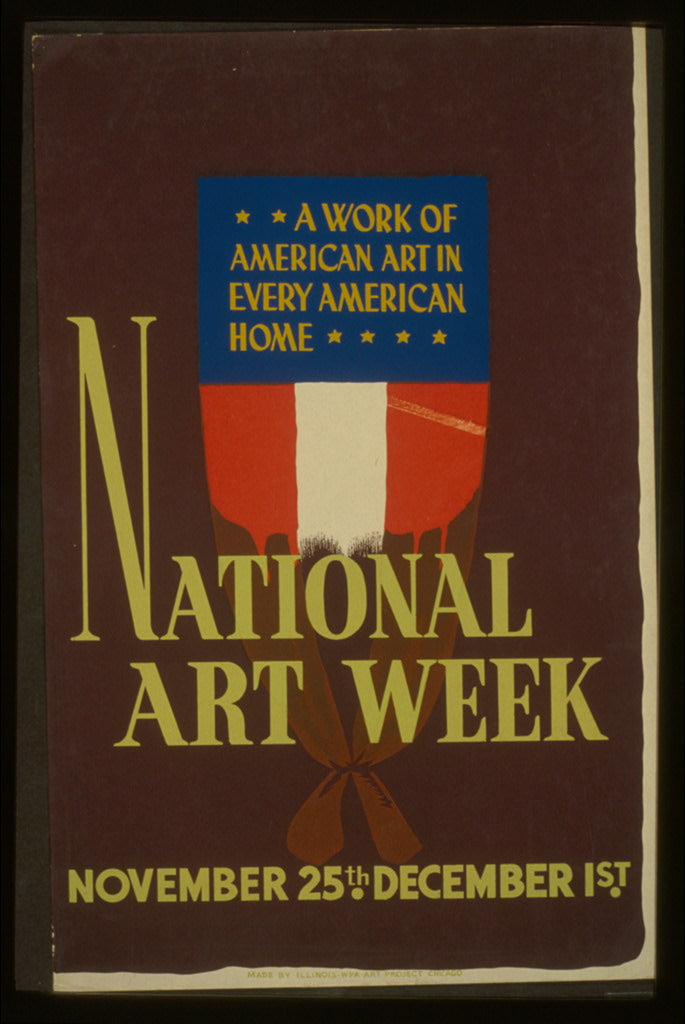 A picture of National art week, November 25th - December 1st A work of American art in every American home.