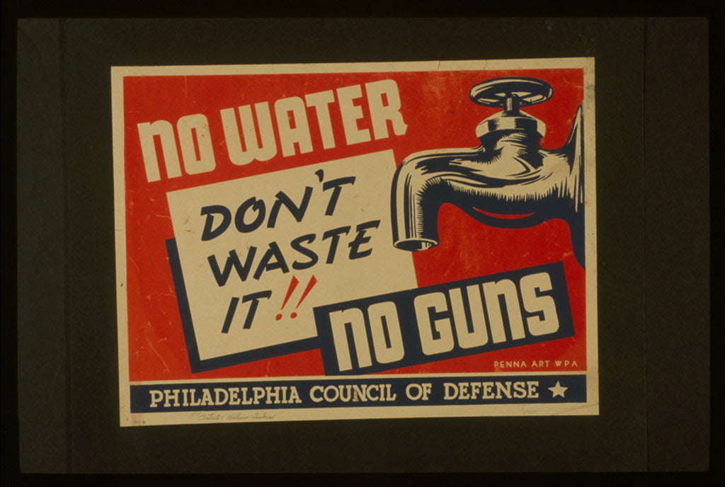 A picture of No water - no guns Don't waste it!!
