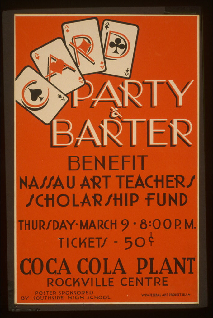 A picture of Party & barter - benefit Nassau art teachers scholarship fund Coca Cola Plant, Rockville Centre.