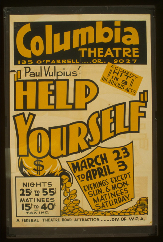 A picture of Paul Vulpius' "Help yourself" A comedy hit in 3 hilarious acts.